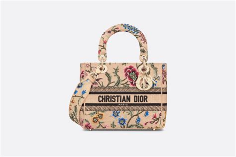 borsa dior rafia|Borsa media Lady D.